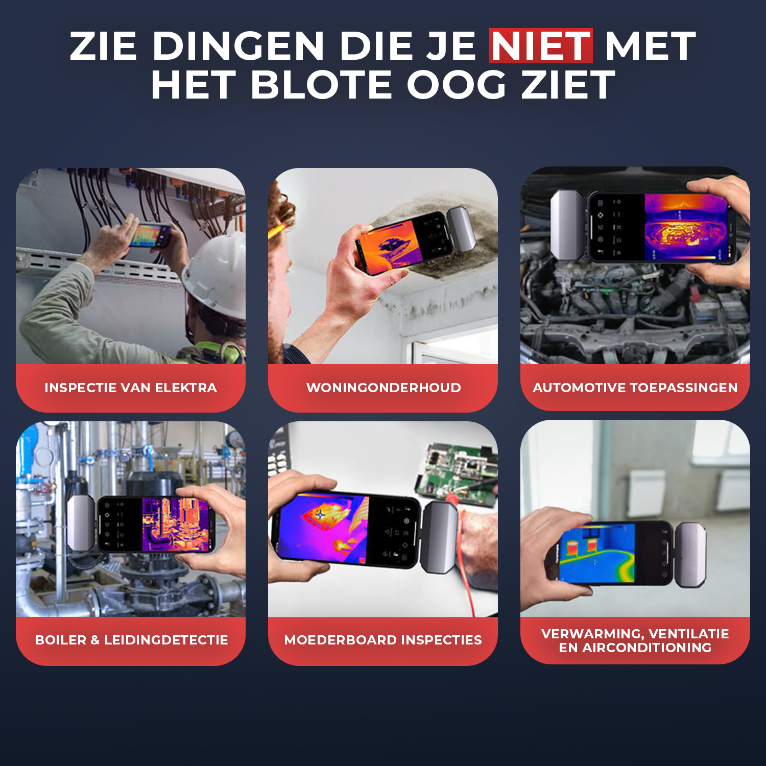 Warmtebeeldcamera iOS & Android